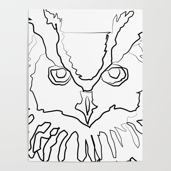 " Halloween Collection " - Owl Face Poster
