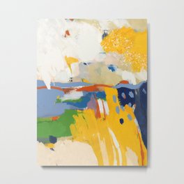 summer Metal Print | Chalk Paint, Yellow, Fields, Curated, Orange, Acrylic, Landscape, Sea, Sunny, Chalk 