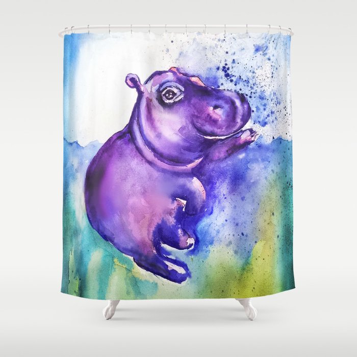 Fiona the Hippo - Splashing around Shower Curtain