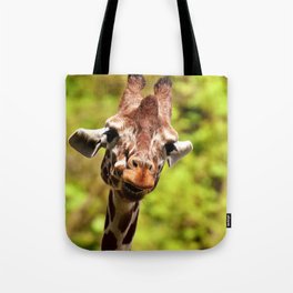 South Africa Photography - Giraffe Smiling Tote Bag