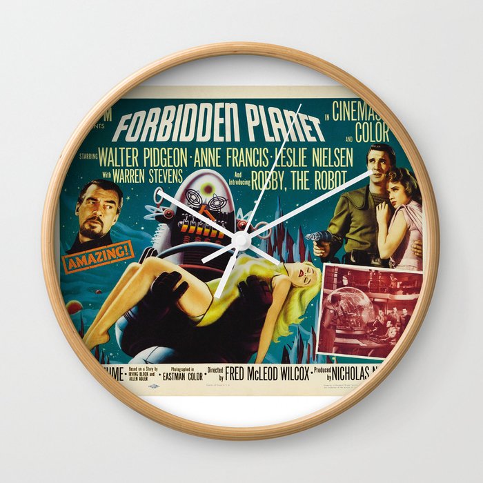 Forbidden Planet Poster  Wall Clock