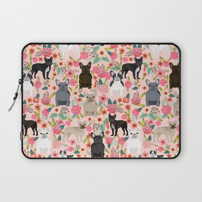 French Bulldog must have florals gifts dog breed pet lover frenchies forever Laptop Sleeve