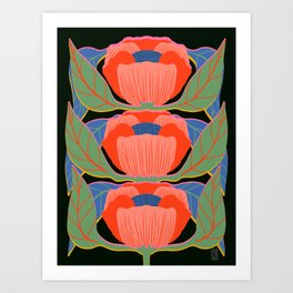 Modern Poppies Art Print