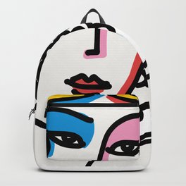 Minimal Portrait of a Rainbow Girl  Backpack