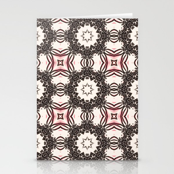 Pink Black and White - Geo Inspired - Design Stationery Cards