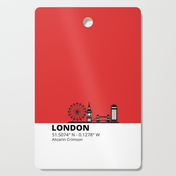 London Alizarin Crimson Cutting Board