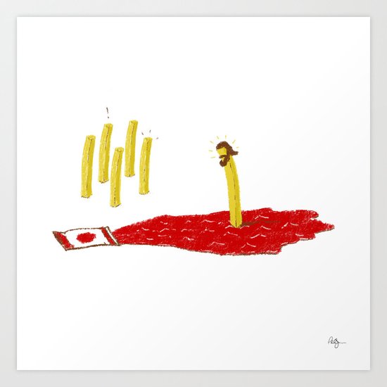Lord of the Fries Art Print
