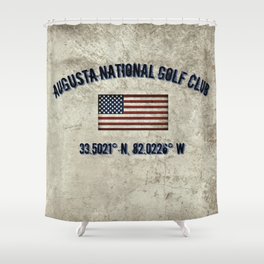 Augusta National Golf Club, Coordinates Shower Curtain