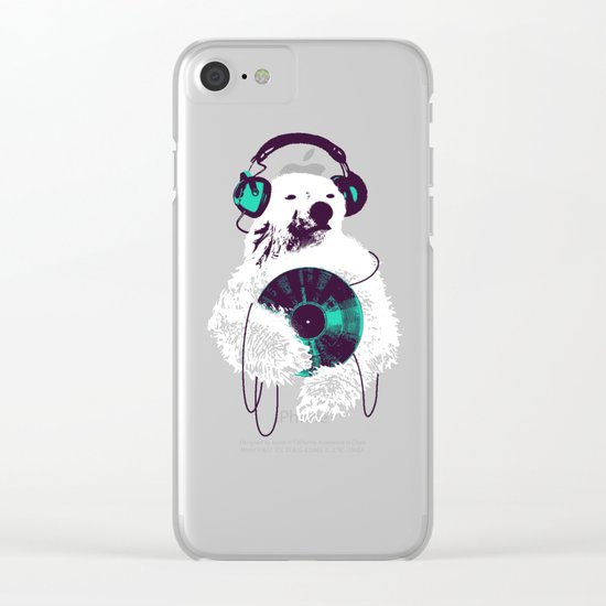 Record Bear Clear iPhone Case