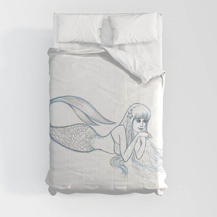 Mermaid Sketch Comforter