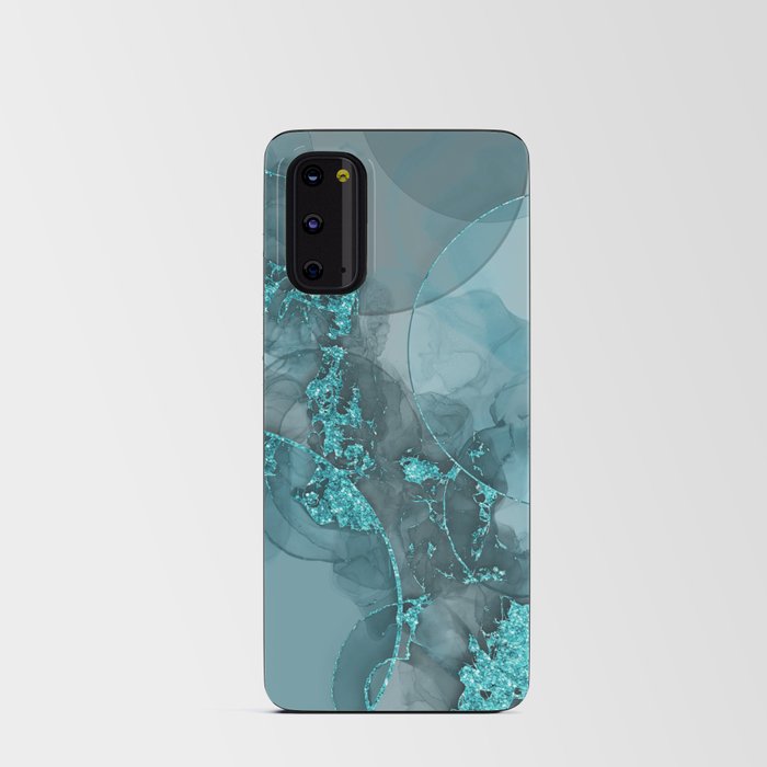 Luxury Ink Marble Painting With Circles Android Card Case