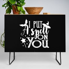 I Put A Spell On You Funny Halloween Witch Credenza