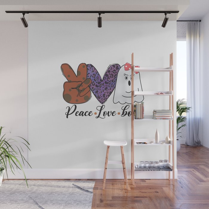 Peace Love Boo Wall Mural