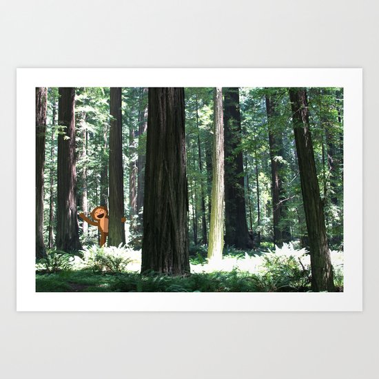 Big Foot Says Hello Art Print