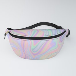 Liquid Colorful Abstract Rainbow Paint Fanny Pack | Rainbow, Marble, Liquid, Mixed Media, Color, Holographic, Pastel, Pattern, Abstract, Illustration 