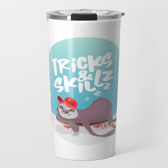 Skater Sloth - Tricks and skillz! Travel Mug