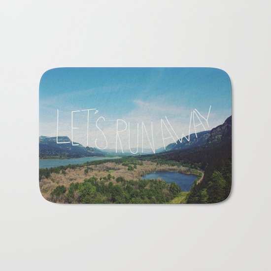 Let's Run Away: Columbia Gorge, Oregon Bath Mat