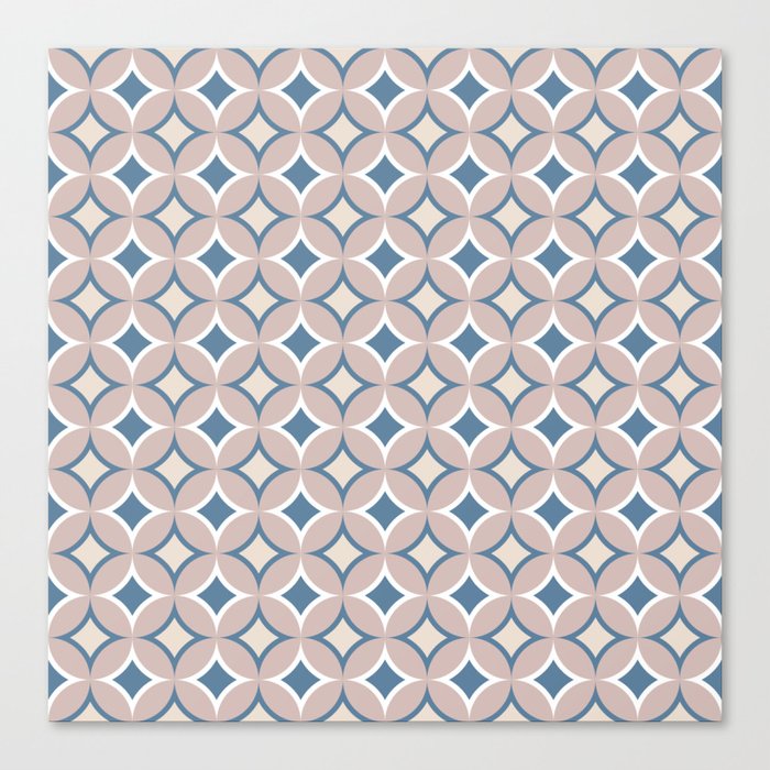 Geometric Tiled Stars Canvas Print