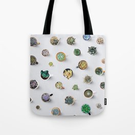 Coffee time. Cactus and succulents pattern Tote Bag