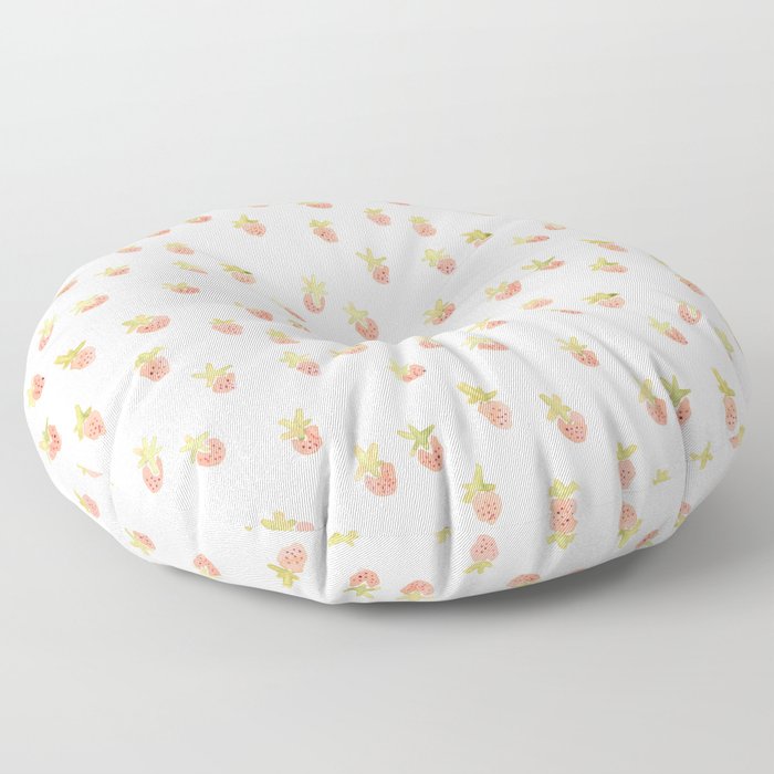 strawberry peach Floor Pillow