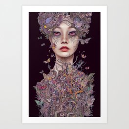 My Anxiety is Beautiful | Psychedelic Intricate Portrait Art Print