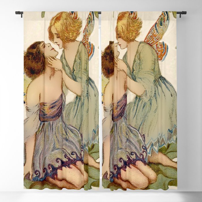 “Two Butterfly Fairies” by Erich Schutz Blackout Curtain