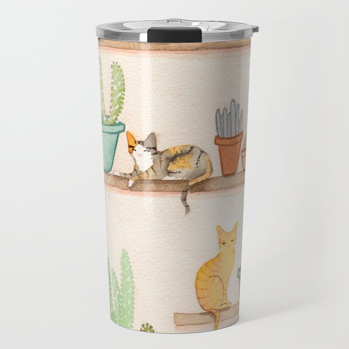 Cats in the Cactus Room Travel Mug