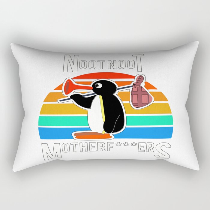 Pingu Noot Noot Motherfu***rs Funny Meme Gift, penguin lovers Rectangular Pillow