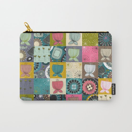 blooms patchwork Carry-All Pouch