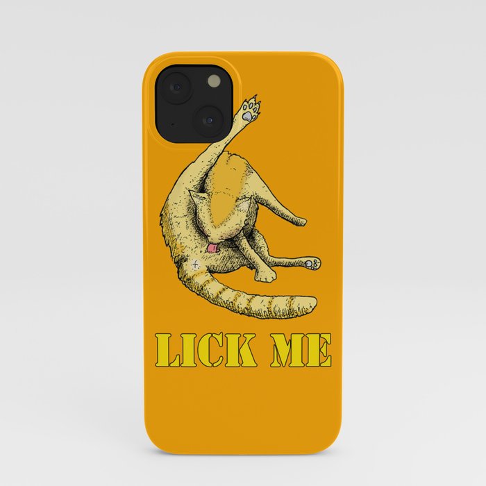 Lick Me (cat cleaning itself) iPhone Case
