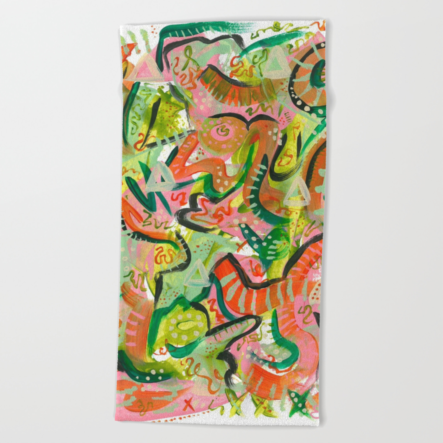 Acrylic Painting Abstract 4 Beach Towel