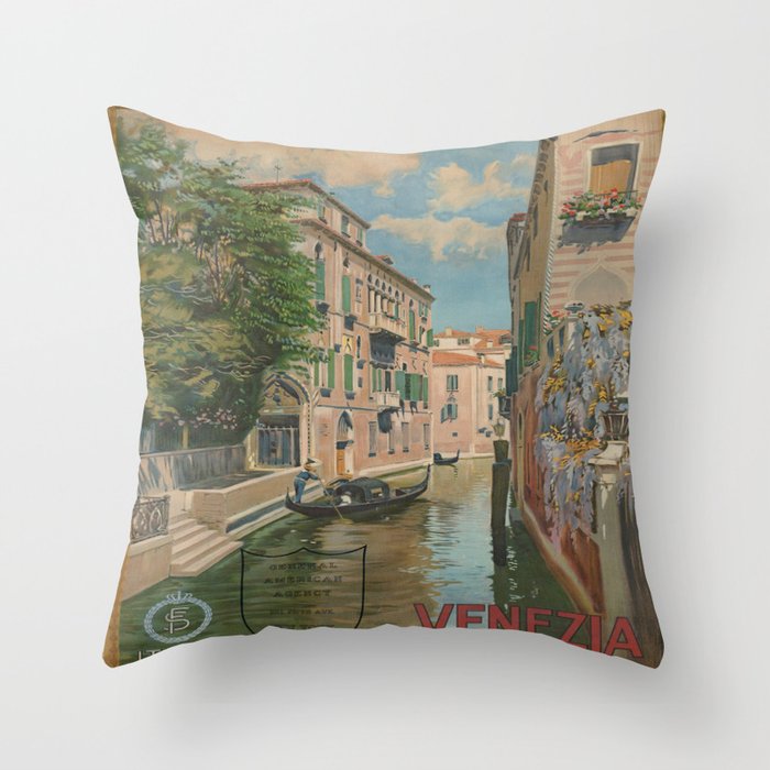 Vintage poster - Venice Throw Pillow