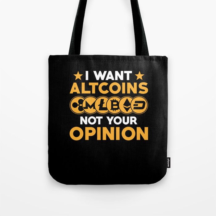 Altcoins Gangster Cryptocurrency Coin Gift Tote Bag