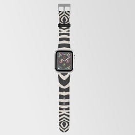 Zebra Wild Animal Print 724 Black and Linen White Apple Watch Band