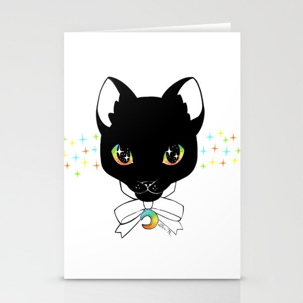 Black Cat Magic Stationery Cards By Shiro N Society6