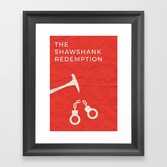 The Shawshank Redemption Minimalist Poster Framed Art Print