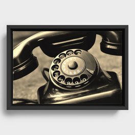 Vintage telephone Framed Canvas