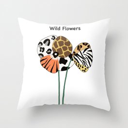 Wild Flowers 1 Throw Pillow