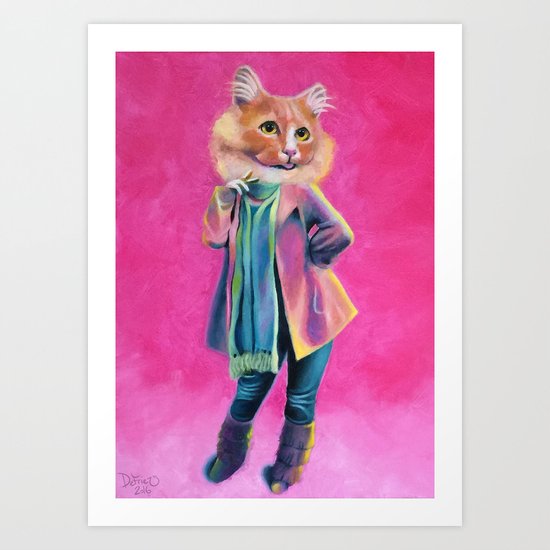 Disco Cat Art Print