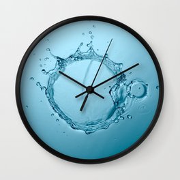 Water Splash Wall Clock | Liquidart, Frozen, Highspeed, Contemporaryart, Waterdrop, Fluidart, Splatter, Aerial, Ring, Watersplash 