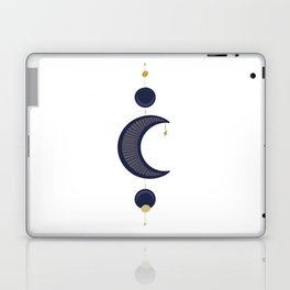 Hanging Moon & Stars - Blue & Gold Laptop Skin
