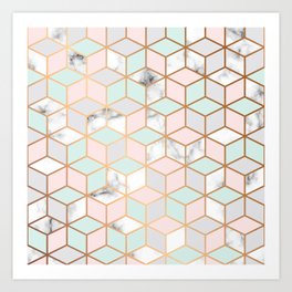 Marble & Geometry 051 Art Print