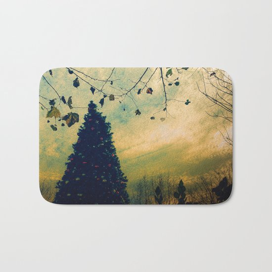 Christmas Tree at Dusk Bath Mat