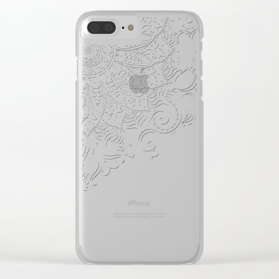Mandala - Ghost canvas Clear iPhone Case
