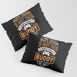 Gamer Dad Retro Vintage Quote Pillow Sham