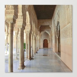 Spain Photography - A Corridor Going Through A Spanish Castle Canvas Print