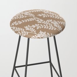 Monochrome pattern with meadow herbs Bar Stool