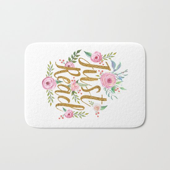 Just Read - White Bath Mat