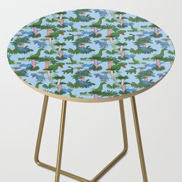 Jurassic Wonderland in Blue Side Table