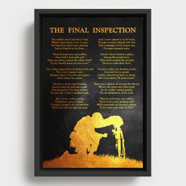 The Final Inspection - A Soldier's Poem Framed Canvas